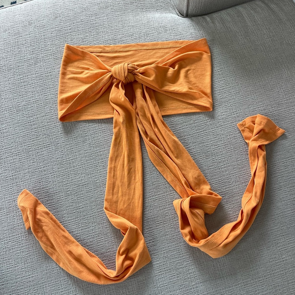 Orange Wrap Top